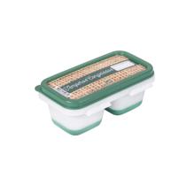 Forma para Congelar Temperos Duplo em Plástico com fundo em silicone Branco/Verde - Plasutil