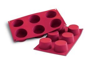 Forma Para Cupcake 6 Cavidades Vermelho