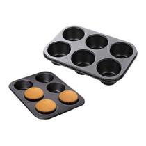 Forma Para Cupcake Antiaderente Aço Carbono 26,5x18 Cm