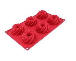 Forma para Cupcake com 6 Divisórias Vermelha
