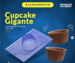 Forma Para Cupcake Gigante De Chocolate Cod 1201 Especial Em 3 Partes com Silicone - Porto Formas