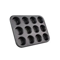 Forma Para Cupcakes 12 Cavidades Aço Inox 25,5 Cm - Clink