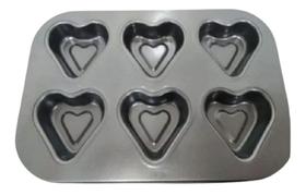 Forma para cupcakes antiaderente coração - Wellmix