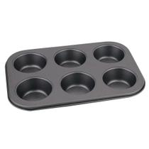 Forma Para Cupcakes Cookies Antiaderente Teflon 6 Cavidades