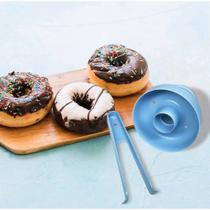 Forma para Donuts Modelador c/ Pinça para Banhar Casa e Cozinha