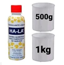 Forma Para Fazer Queijo 1Un de 500g + 1 de 1kg + 1 Coalho Ha-la 200ml