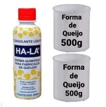 Forma Para Fazer Queijo 2 Unidades de 500g + 1 Coalho Ha-la 200ml