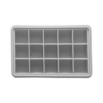 Forma para Gelo 15 Cubos 19,5cm x 12,5cm x 4,5cm Cinza Silic