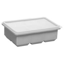 Forma para Gelo 16,5cm x 13cm x 5,5cm Cinza Silicone Lyor