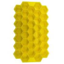 Forma Para Gelo Formato Colmeia Silicone Amarelo - Quanhe