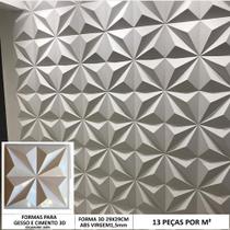 Fôrma Para Gesso 3d Cristais Mini 29x29cm ABS 1,5mm Molde para gesso/cimento 3d IN635