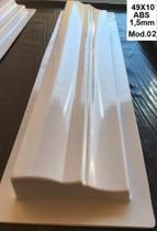 Fôrma Para Gesso 3d Moldura Sanca Roda Teto 49x10cm Abs 1,5 Molde para gesso 3d MD2