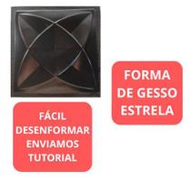 Forma para Gesso Estrela 3d 28x28cm 2mm - Preta - Mazza Tuning