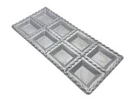Forma para massas tortei ravioli 8 cavidades salgados em alumínio