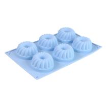 Forma Para Mini Bolinho 6 Pudins em Silicone Antiaderente - Wp Connect