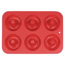 Forma Para Mini Donuts Mini Pudins Silicone 6 Cavidades - Clink Forma Para Mini Donuts Mini Pudins Silicone 6 Cavidades - Clink