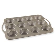 Forma para Muffins Nordic Ware Treat - Antiaderente, 12 Cavidades - Prata