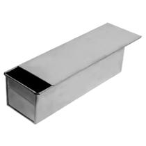 Forma para Pão de Forma com Tampa em Alumínio 10x10x32 cm Doupan Forma para Pão de Forma com Tampa em Alumínio 10x10x32 cm Doupan