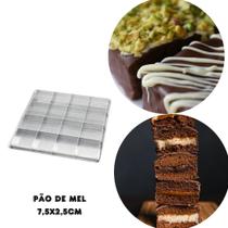 Forma para Pão de mel Quadrado 16 pçs 7,5x2,5 cm Forma para Pão de mel Quadrado 16 pçs 7,5x2,5 cm