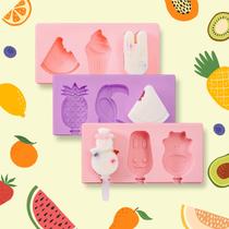 Forma para picolé - sorvete caseiro - forminha de silicone (Kit com 3 unidades) - LionLemon Store Forma para picolé - sorvete caseiro - forminha de silicone (Kit com 3 unidades) - LionLemon Store