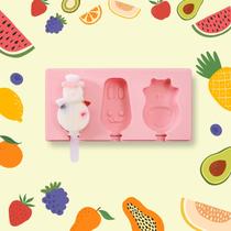 Forma para picolé - sorvete caseiro - forminha de silicone (modelo Rosa 1) - LionLemon Store