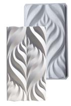Forma para placas de gesso e cimento 3d Mosaico Folha 42x29
