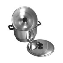 Forma para Pudim Alumínio Polido Nº 20 - 2X1 Banho Maria - GUIMA