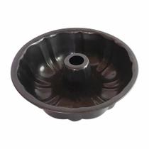 Forma para pudim de 24 cm, furo central, aço antiaderente Forma para pudim de 24 cm, furo central, aço antiaderente