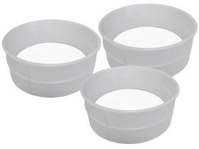 Forma Para Queijo Canastra De 1kg Injesul (3 Unidades) Forma Para Queijo Canastra De 1kg Injesul (3 Unidades)