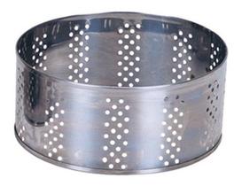 Forma para queijo frescal inox vazada sem tampa 1kg a 1,5kg zatti Forma para queijo frescal inox vazada sem tampa 1kg a 1,5kg zatti