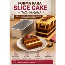 Forma para Slice Cake Fatia Perfeita 30x10x10cm Alumínio Forma para Slice Cake Fatia Perfeita 30x10x10cm Alumínio