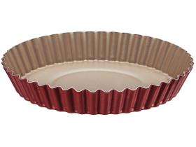 Forma para Torta e Bolo Tramontina Brasil 26 cm Antiaderente Vermelha 20056726 Forma para Torta e Bolo Tramontina Brasil 26 cm Antiaderente Vermelha 20056726