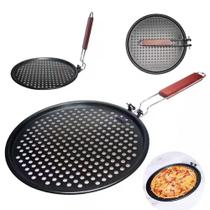 Forma pizza churrasqueira assadeira forno panela churrasco antiaderente cabo removivel gourmet Forma pizza churrasqueira assadeira forno panela churrasco antiaderente cabo removivel gourmet