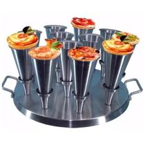 Forma Pizza Cone 12 Cones Alumínio Forma Pizza Cone 12 Cones Alumínio