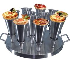 Forma Pizza Cone Alumínio 12 Pizzas 12cm/24 Cones Gastrobel