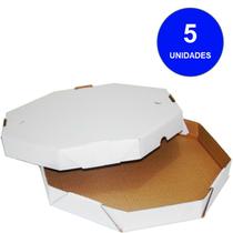 Forma Pizza Oitavada Papelao extra 50cm Bca 05un