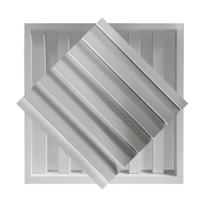 Forma Placa Decorativa Gesso Cimento Ripado 35x35 Branca - Silico Home