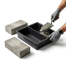 Forma Plástica Dupla Tijolo Paver Para Calçamento Calçada 20x10x6