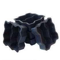 Forma Plástica Geminada Para Piso 16 Faces 10 Peças 24x10cm Forma Plástica Geminada Para Piso 16 Faces 10 Peças 24x10cm