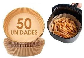 Forma protetora para Fritadeira Elétrica Air Fryer Descartável Redondo Antiaderen 2 Tamanhos 50 Unidades