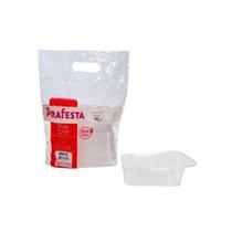 Forma Pudim 80ml 320 Unidades PraFesta com Sobretampa Embalagem Plástica Descartável p/ Doces e Sobremesas