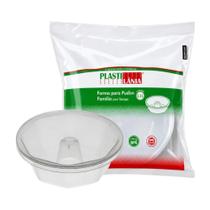 Forma Pudim Familia C/Tampa 1100ml Com 5 Unidades Plastilânia