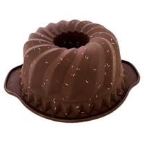 Forma Pudim Ondulada De Silicone 24Cm Linha Chocolate Candy