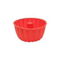Forma Pudim Pequena Silicone Vermelho 10 cm Mimo SN13278 Forma Pudim Pequena Silicone Vermelho 10 cm Mimo SN13278