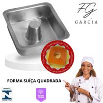 Forma Pudim Quadrado Forma Suíça com Cone Canudo tamanho 20 Alumínio De Qualidade Garcia Atacadista