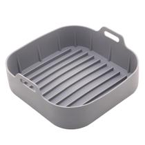 Forma Quadrada De Silicone Para Air Fryer Cinza 16x5,5Cm - LYOR