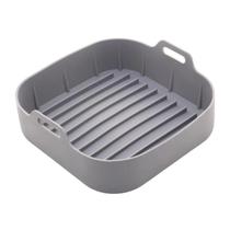 Forma Quadrada De Silicone Para Air Fryer Cinza 20x7 cm Lyor