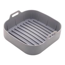 Forma Quadrada de Silicone para Air Fryer Cinza 20x7cm Lyor