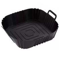 Forma Quadrada em Silicone P/Air fryer Braswei 22cm Preta