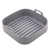 Forma Quadrada Lyor de Silicone para Air Fryer Cinza